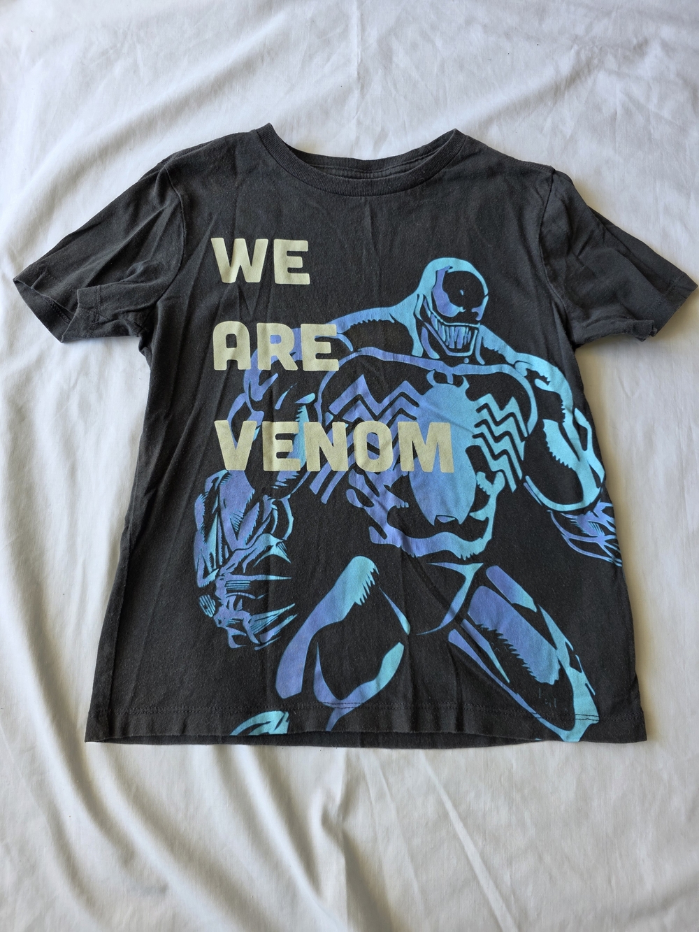 Old Navy Black Tee with Blue Venom Graphic